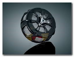 BLACK & CHROME ALLEY CAT AIR CLEANER CVR 9438