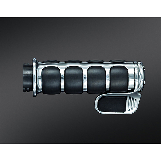 PREMIUM ISO-GRIP W/THROTTLE BOSS CHROME '08-UP