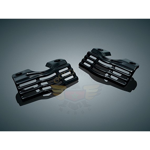 SLOTTED SPARK PLUG COVERS, GLOSS BLACK 7243