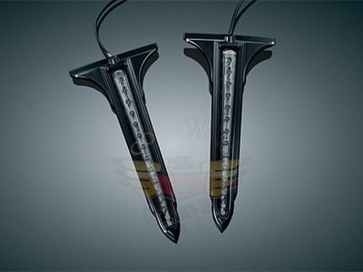 L.E.D. REAR SADDLEBAG ACCENTS, BLK/SMOKE 7263